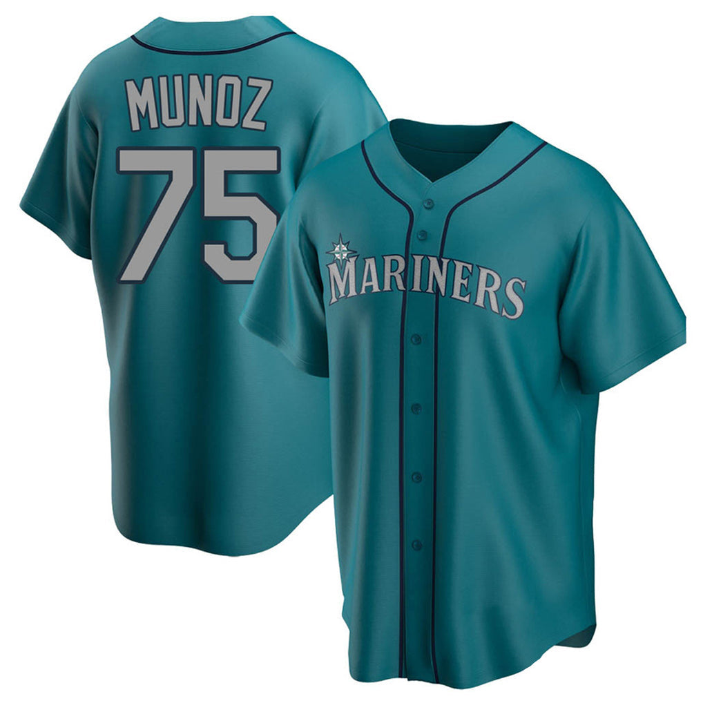 CAdoa S.Mariners #75 Andres Munoz Player Teal Home Game Stitched Jerseys