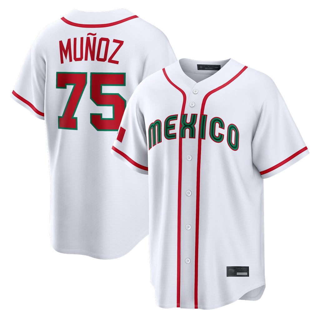 CAdoa S.Mariners #75 Andres Munoz Player White 2026 World Classic Home Limited Stitched Jerseys