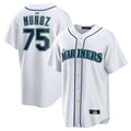 CAdoa S.Mariners #75 Andres Munoz Player White Home Game Stitched Jerseys