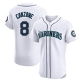 CAdoa S.Mariners #8 Dominic Canzone Player White Home Limited Elite Stitched Jerseys