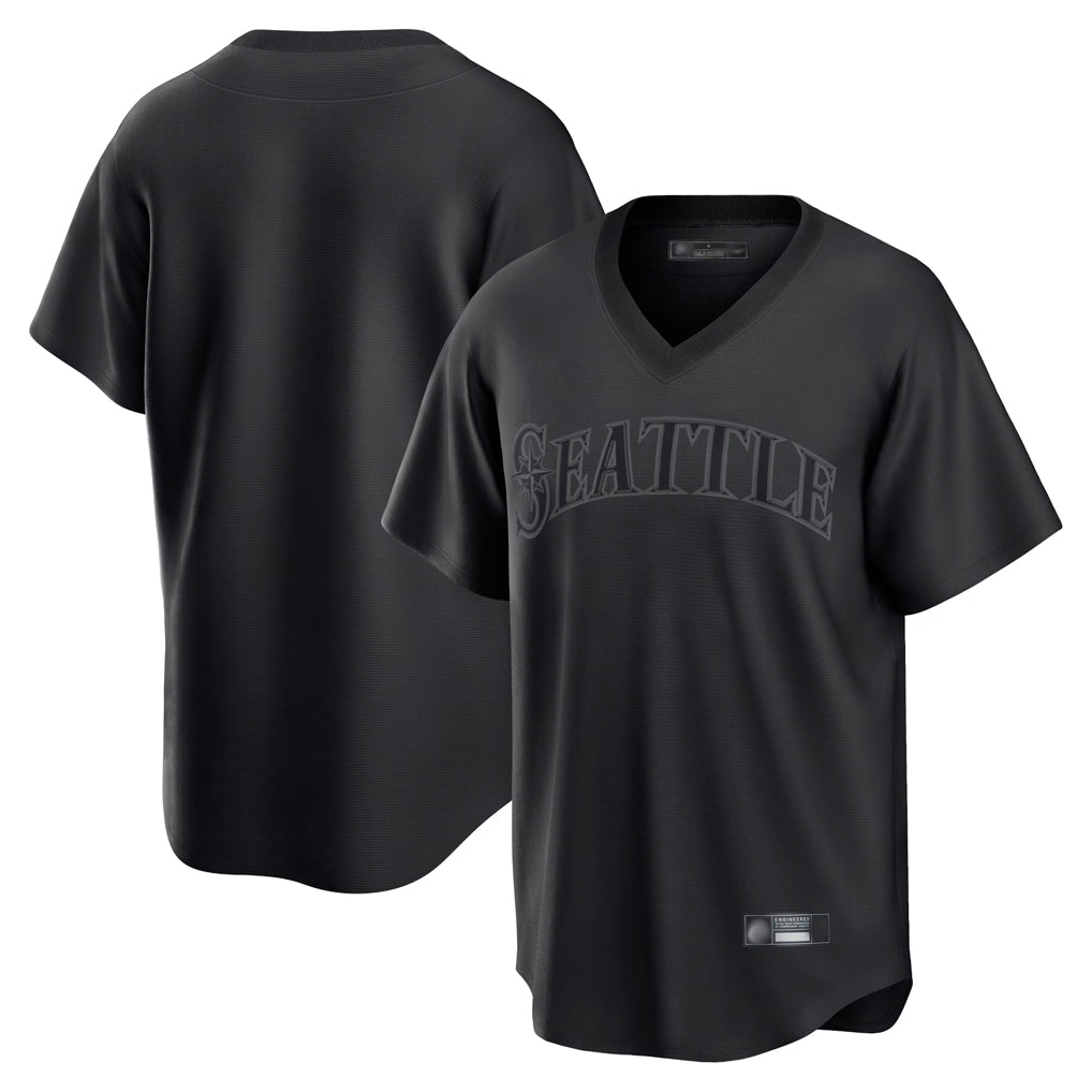 CAdoa S.Mariners Blank Player Black Replica Fashion T-shirt Stitched Jerseys