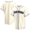 CAdoa S.Mariners Blank Player Cream Home Game Stitched Jerseys