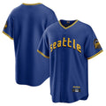 CAdoa S.Mariners Blank Player Royal City Connect Home Game Stitched Jerseys