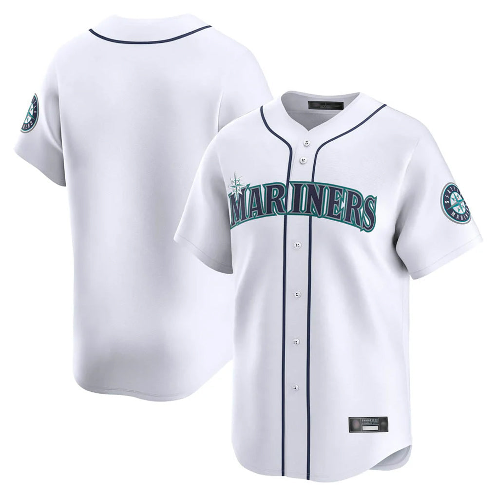 CAdoa S.Mariners Blank Player White Home Limited Stitched Jerseys