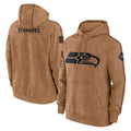 CAdoa S.Seahawks Brown Limited Salute to Service Pullover Hoodies Game Blank Player Stitched Jerseys
