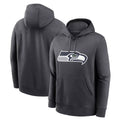 CAdoa S.Seahawks Gray LOGO Pullover Hoodies Game Blank Player Stitched Jerseys