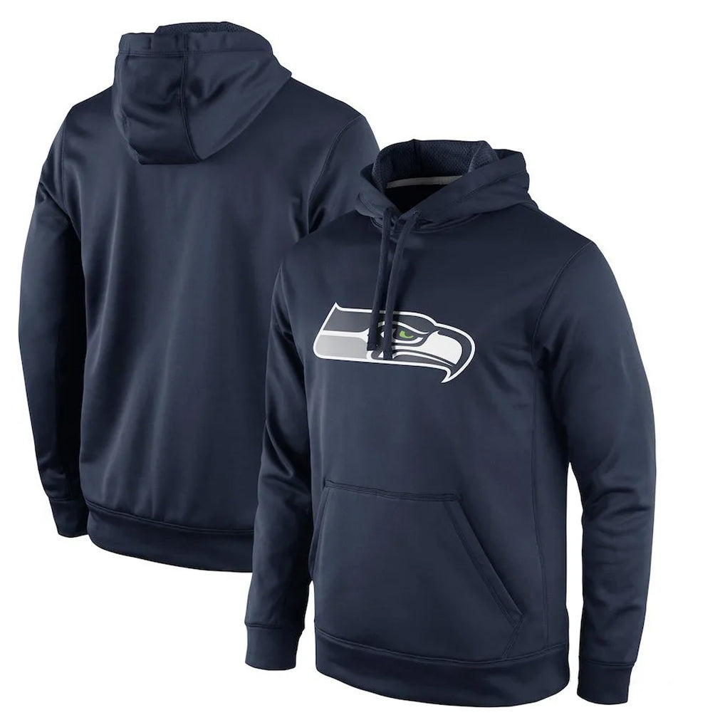 CAdoa S.Seahawks Navy LOGO Pullover Hoodies Game Blank Player Stitched Jerseys