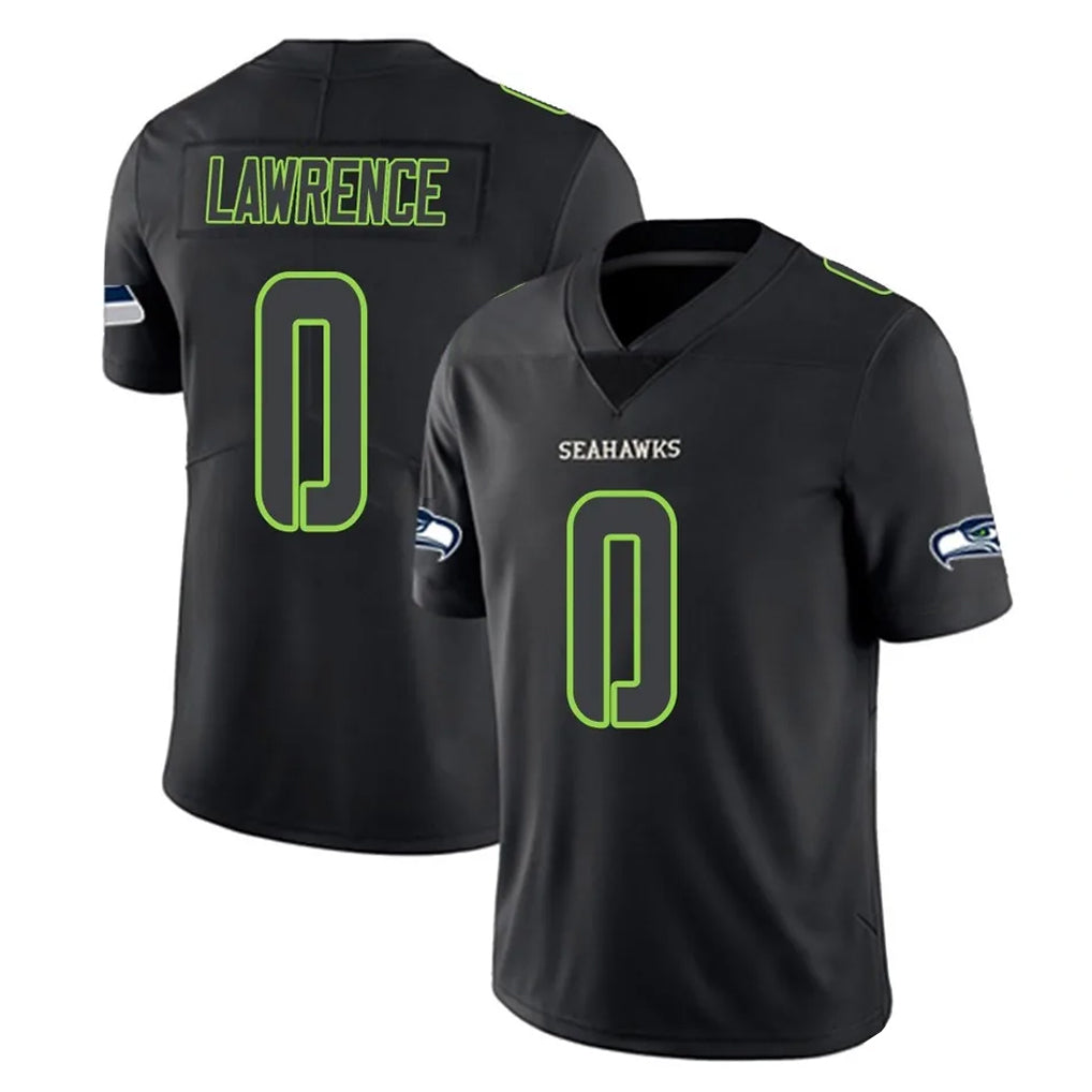 CAdoa S.Seahawks #0 DeMarcus Lawrence Player Black Impact Limited Home Game Stitched Jerseys
