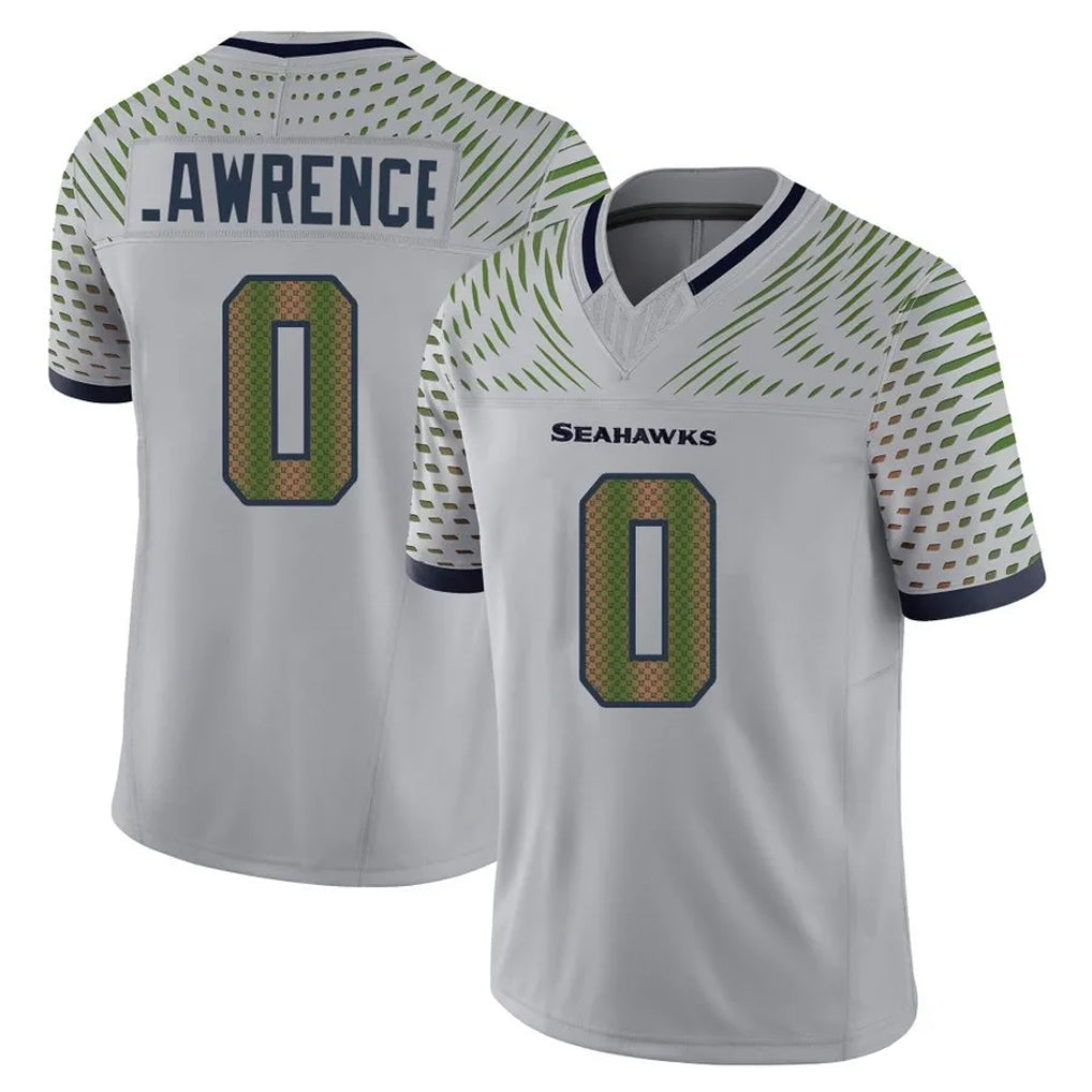 CAdoa S.Seahawks #0 DeMarcus Lawrence Player Grey Limited 2025 Rivalries Collection Home Game Stitched Jerseys