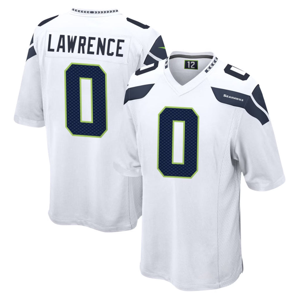 CAdoa S.Seahawks #0 DeMarcus Lawrence Player White Home Game Stitched Jerseys
