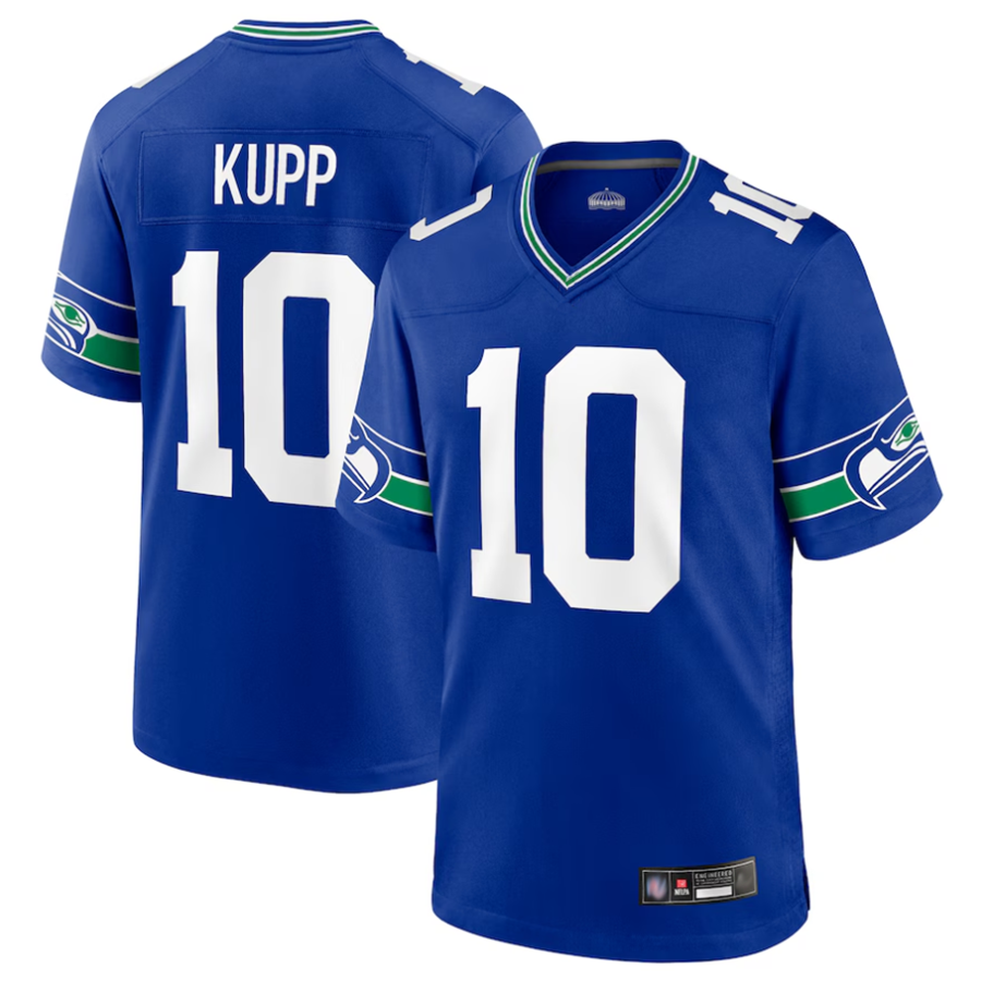 CAdoa S.Seahawks #10 Cooper Kupp Player Royal Game Stitched Jerseys