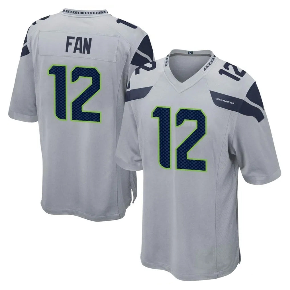 CAdoa S.Seahawks #12 12th Fan Player Gray Home Game Stitched Jerseys