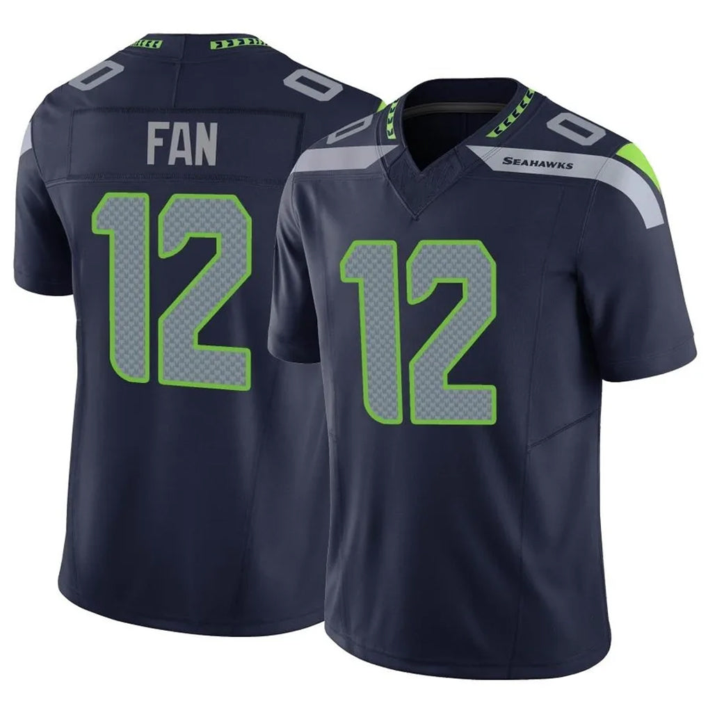 CAdoa S.Seahawks #12 12th Fan Player Navy Limited Vapor F.U.S.E. Home Game Stitched Jerseys