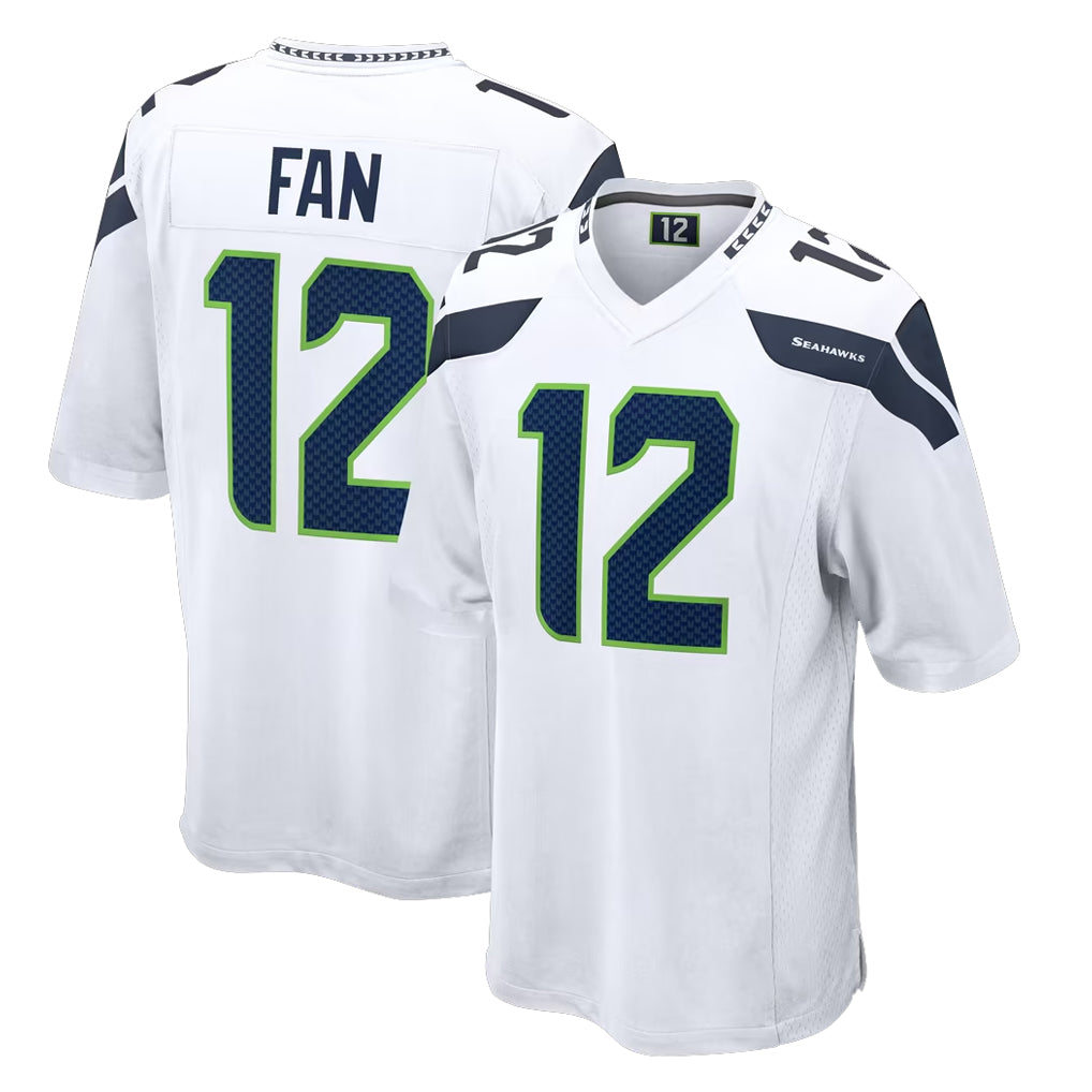 CAdoa S.Seahawks #12 12th Fan Player White Home Game Stitched Jerseys