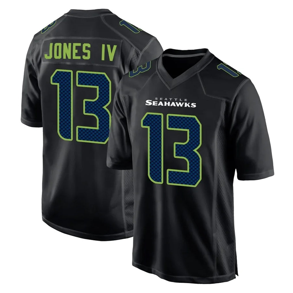 CAdoa S.Seahawks #13 Ernest Jones IV Player Black Limited Fashion Home Game Stitched Jerseys