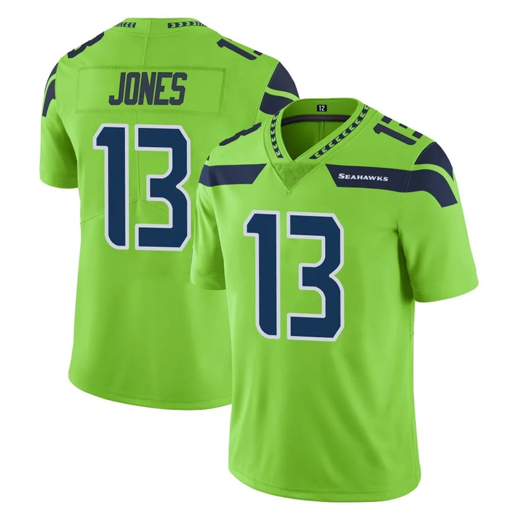 CAdoa S.Seahawks #13 Ernest Jones IV Player Green Limited Color Rush Home Game Stitched Jerseys