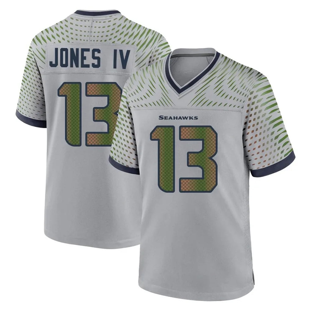 CAdoa S.Seahawks #13 Ernest Jones IV Player Grey 2025 Rivalries Collection Home Game Stitched Jerseys