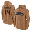CAdoa S.Seahawks #14 Sam Darnold Player Brown Limited Salute to Service Pullover Hoodies Game Stitched Jerseys