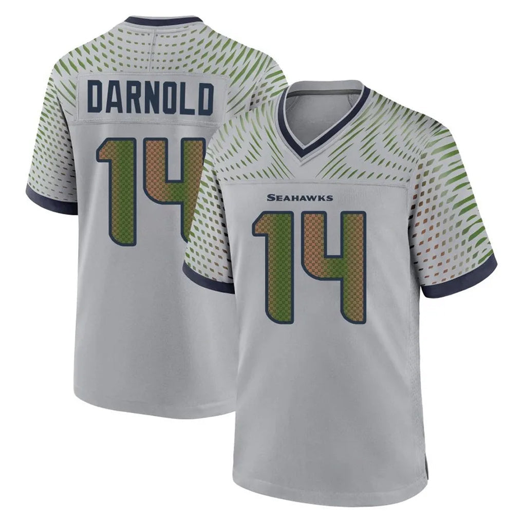 CAdoa S.Seahawks #14 Sam Darnold Player Grey 2025 Rivalries Collection Home Game Stitched Jerseys