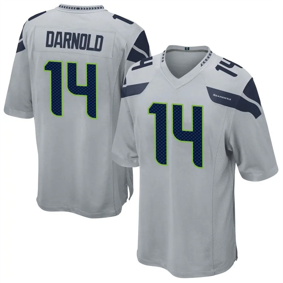 CAdoa S.Seahawks #14 Sam Darnold Player Grey Game Football Jerseys
