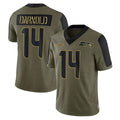 CAdoa S.Seahawks #14 Sam Darnold Player Olive Salute To Service Limited Game Stitched Jerseys