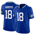 CAdoa S.Seahawks #18 Elijah Arroyo Player Royal Limited Throwback Vapor F.U.S.E. Home Game Stitched Jerseys
