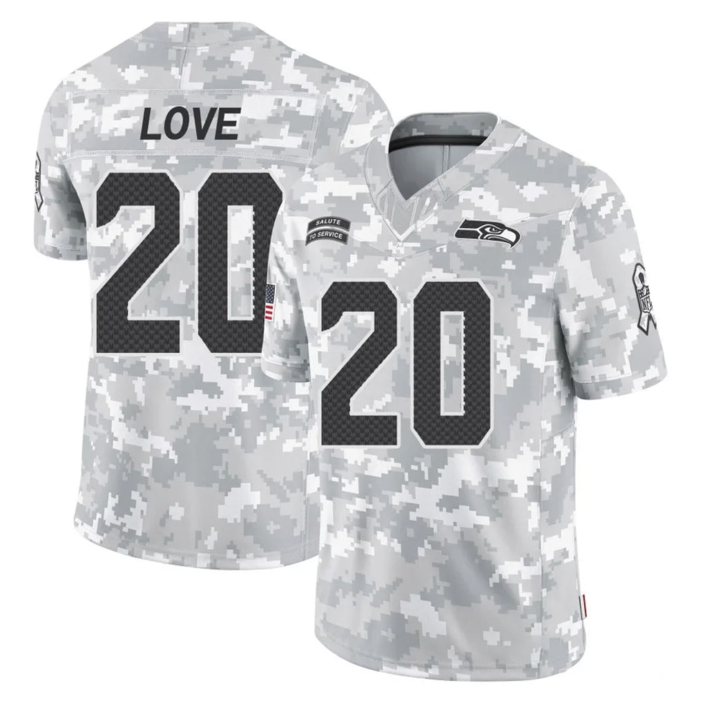 CAdoa S.Seahawks #20 Julian Love Player Arctic Camo Limited Salute To Service Home Game Stitched Jerseys