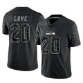 CAdoa S.Seahawks #20 Julian Love Player Black Limited Reflective Home Game Stitched Jerseys