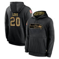 CAdoa S.Seahawks #20 Julian Love Player Black Salute to Service Hoodies Limited Game Stitched Jerseys