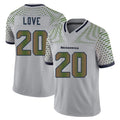 CAdoa S.Seahawks #20 Julian Love Player Grey Limited 2025 Rivalries Collection Home Game Stitched Jerseys