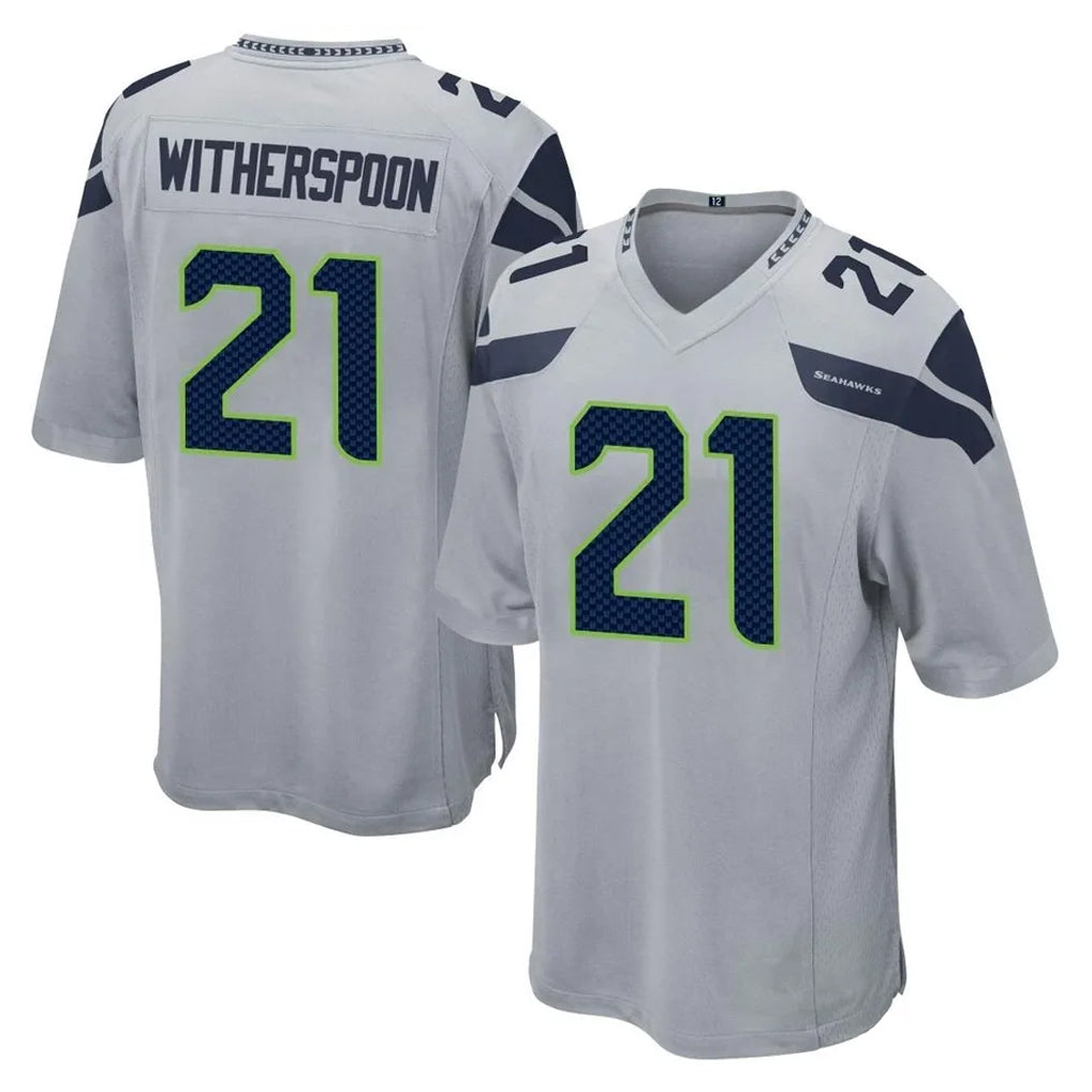 CAdoa S.Seahawks #21 Devon Witherspoon Player Gray Home Game Stitched Jerseys