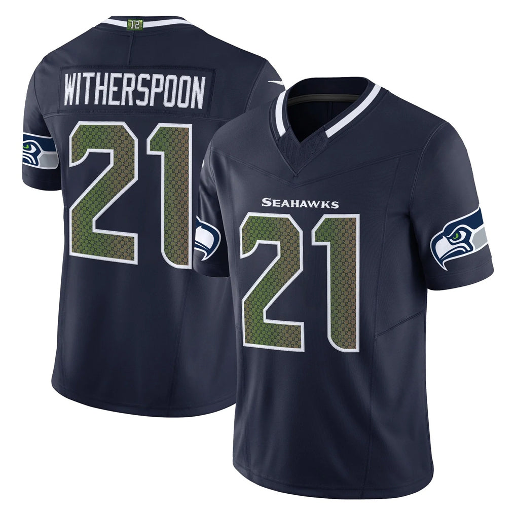 CAdoa S.Seahawks #21 Devon Witherspoon Player Navy Rivalries Vapor Limited Home Game Stitched Jerseys