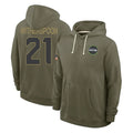 CAdoa S.Seahawks #21 Devon Witherspoon Player Olive Salute to Service Pullover Hoodies Limited Stitched Jerseys