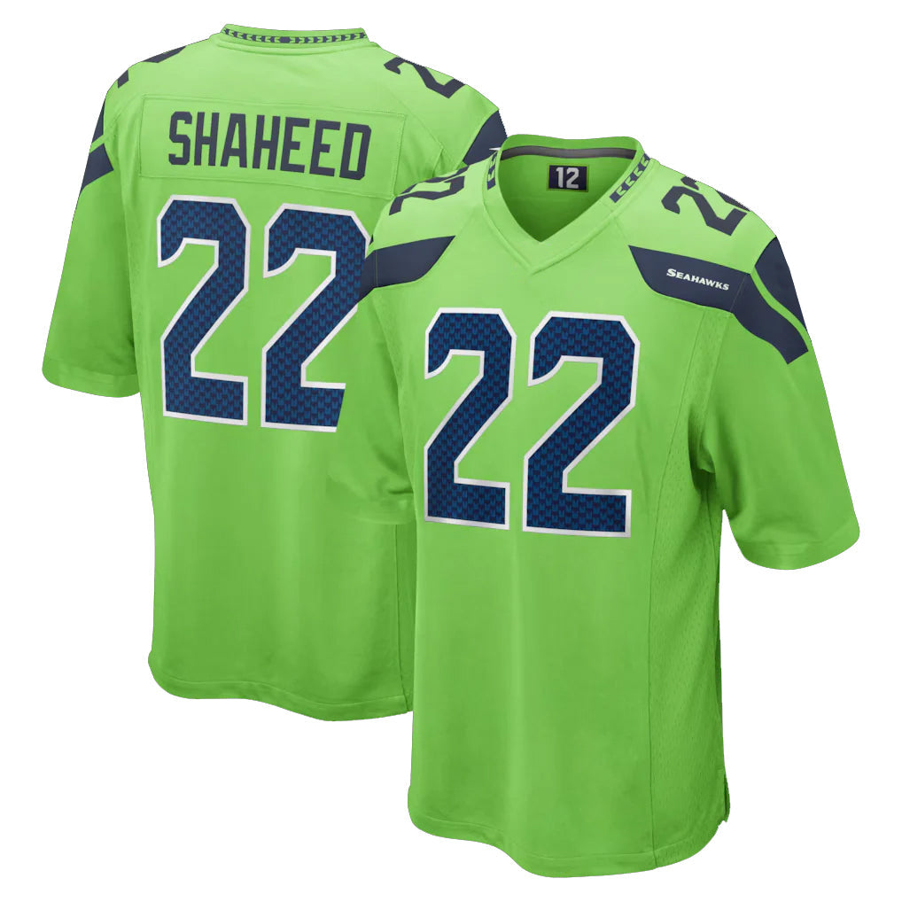 CAdoa S.Seahawks #22 Rashid Shaheed Player Green Home Game Stitched Jerseys