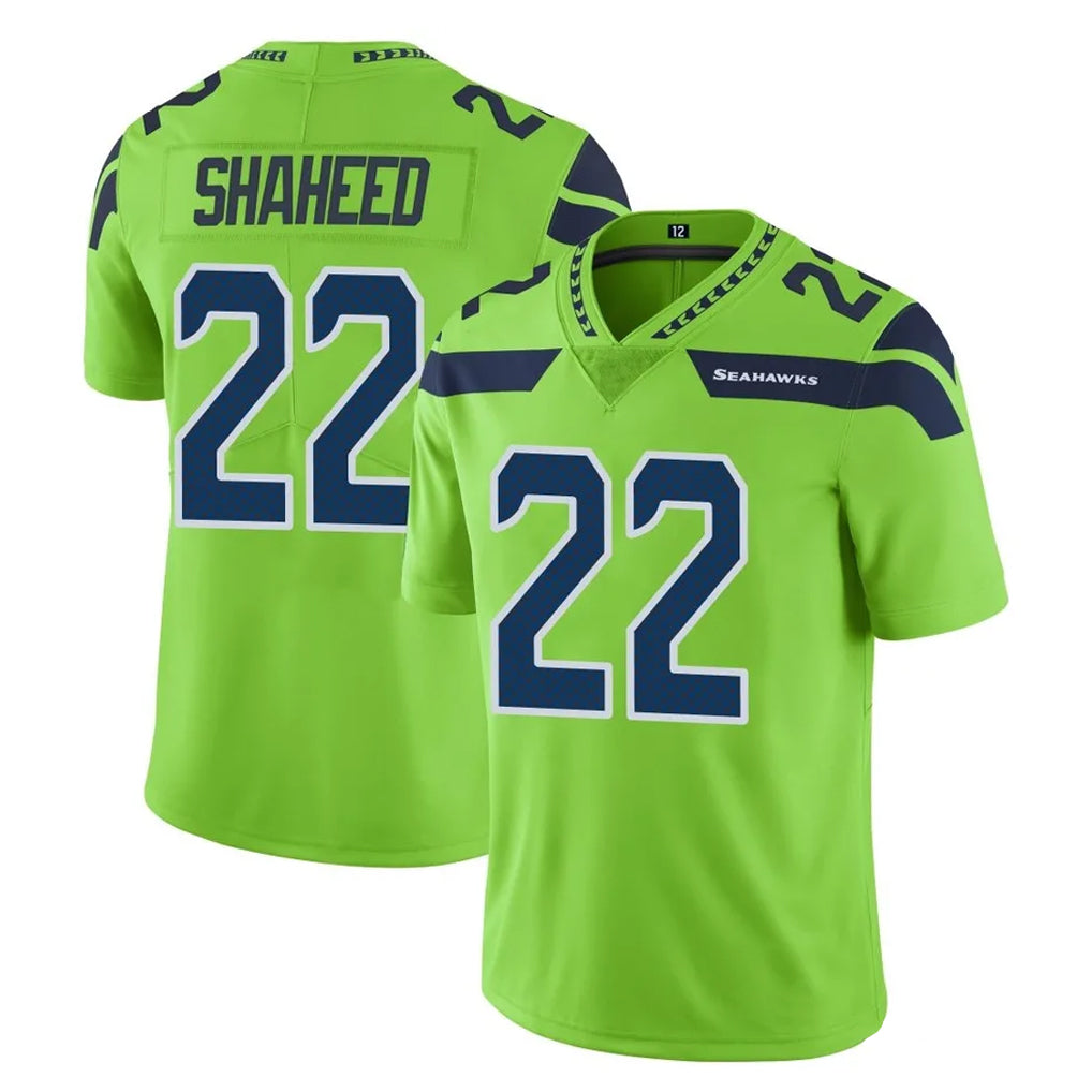 CAdoa S.Seahawks #22 Rashid Shaheed Player Green Limited Color Rush Home Game Stitched Jerseys