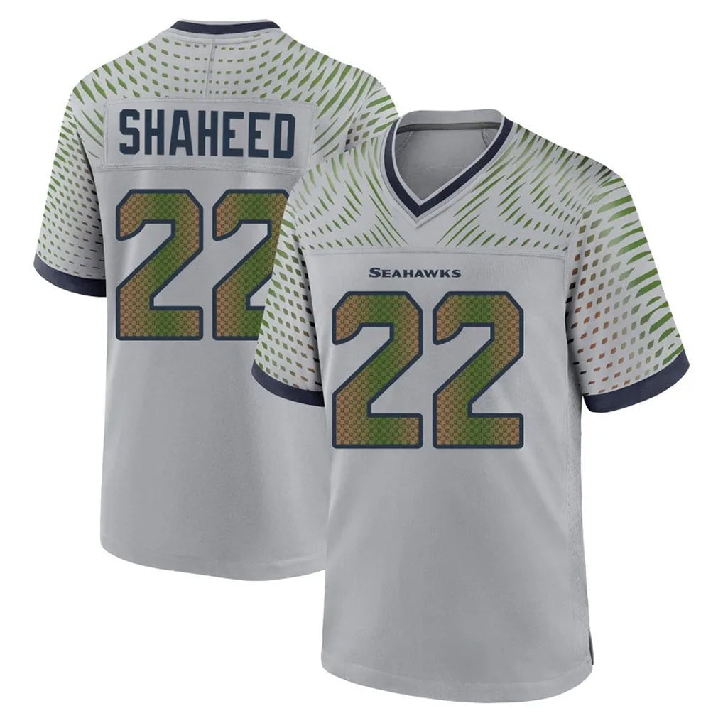 CAdoa S.Seahawks #22 Rashid Shaheed Player Grey 2025 Rivalries Collection Home Game Stitched Jerseys