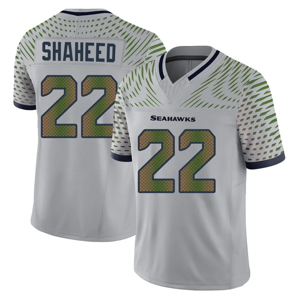 CAdoa S.Seahawks #22 Rashid Shaheed Player Grey Limited 2025 Rivalries Collection Home Game Stitched Jerseys