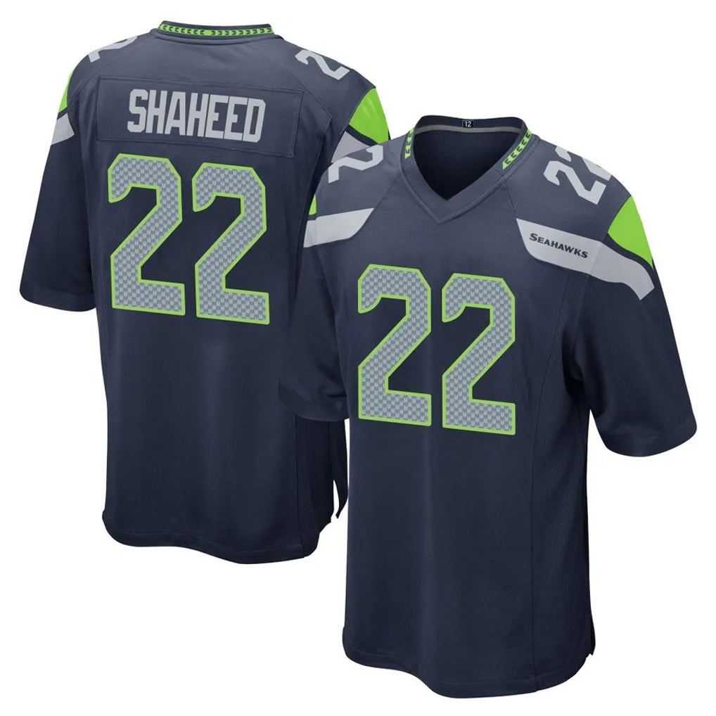 CAdoa S.Seahawks #22 Rashid Shaheed Player Navy Home Game Stitched Jerseys
