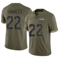 CAdoa S.Seahawks #22 Rashid Shaheed Player Olive Limited Salute To Service Home Game Stitched Jerseys