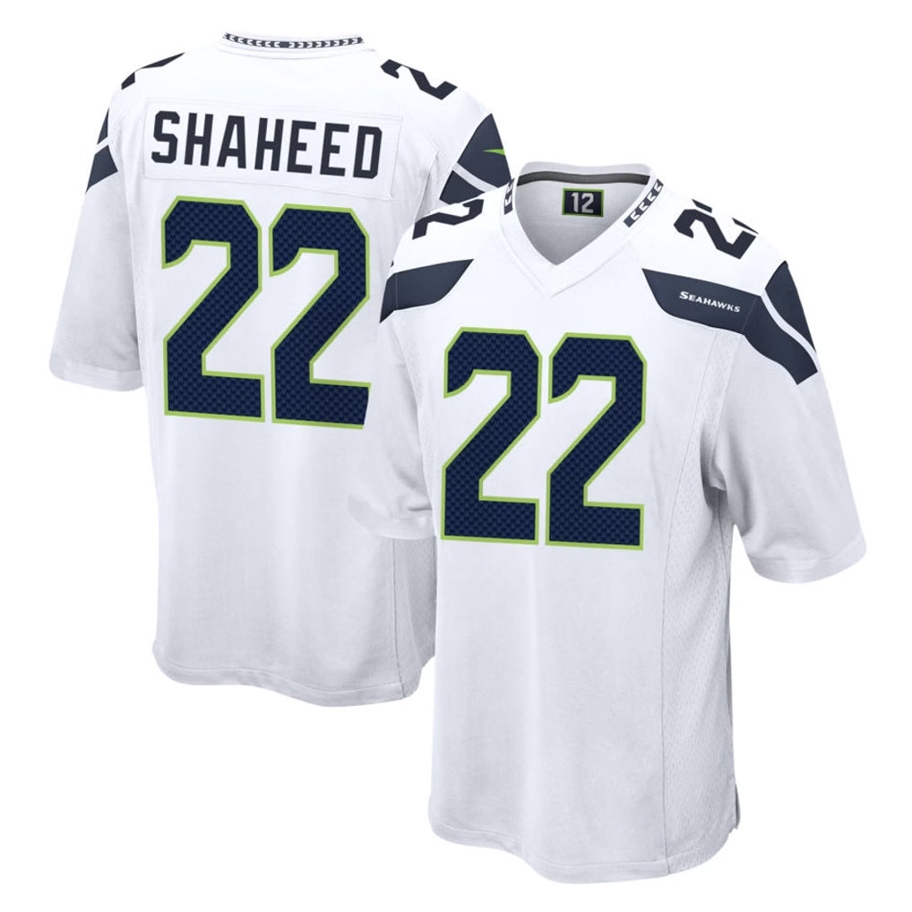 CAdoa S.Seahawks #22 Rashid Shaheed Player White Home Game Stitched Jerseys