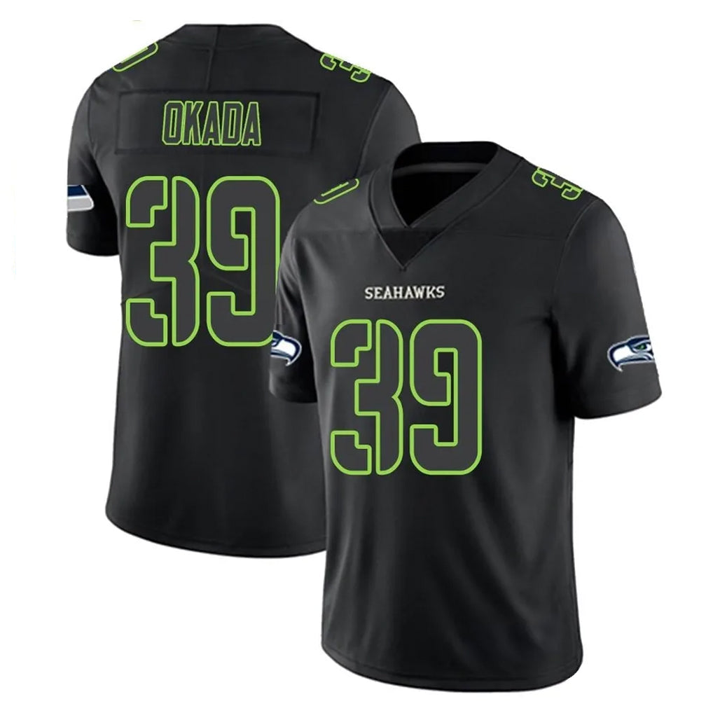 CAdoa S.Seahawks #39 Ty Okada Player Black Impact Limited Home Game Stitched Jerseys