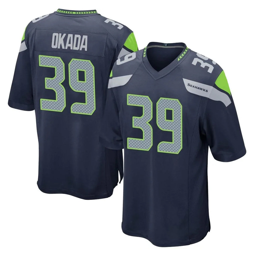 CAdoa S.Seahawks #39 Ty Okada Player Navy Home Game Stitched Jerseys