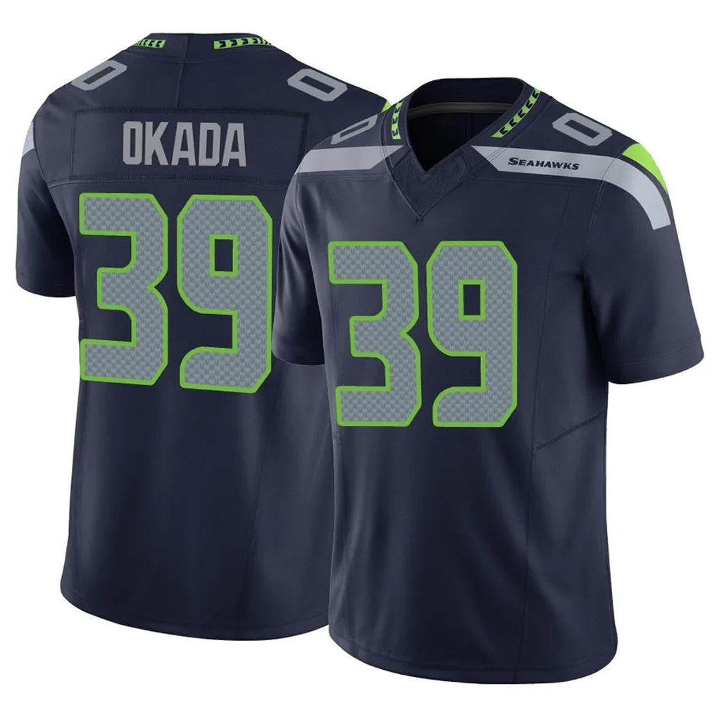CAdoa S.Seahawks #39 Ty Okada Player Navy Limited Vapor F.U.S.E. Home Game Stitched Jerseys