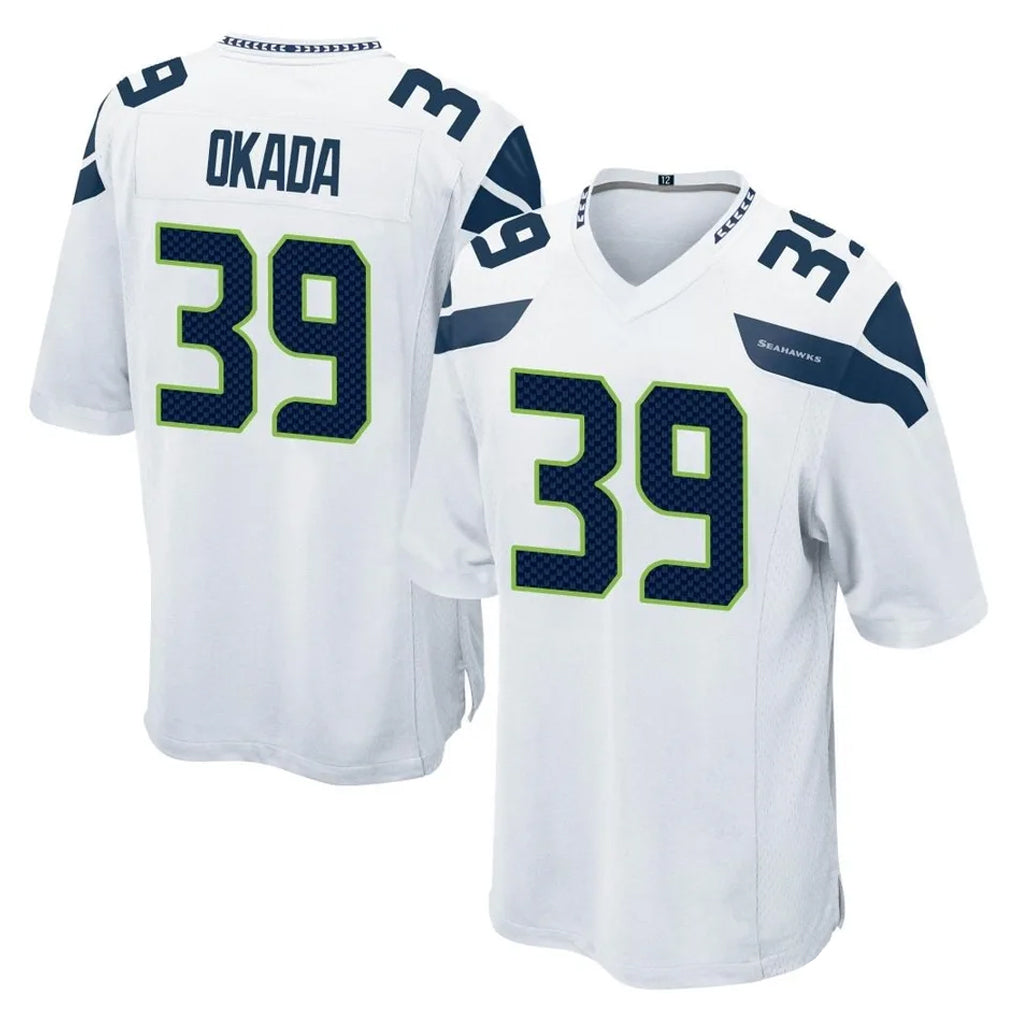 CAdoa S.Seahawks #39 Ty Okada Player White Home Game Stitched Jerseys