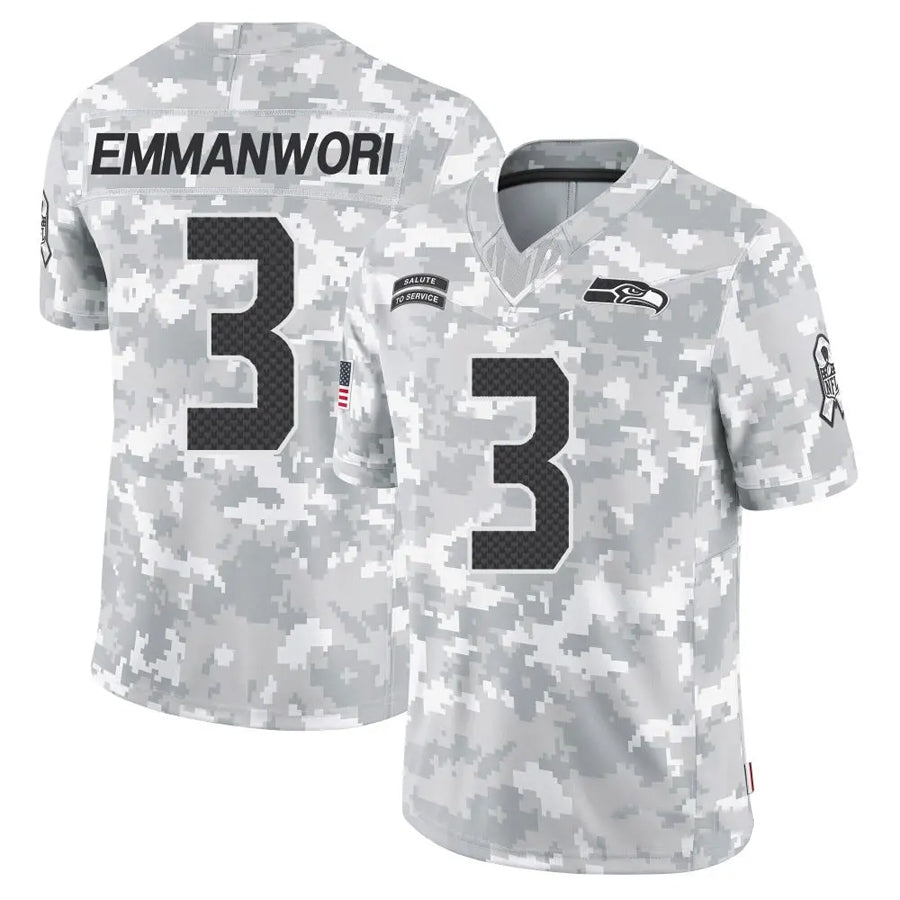 CAdoa S.Seahawks #3 Nick Emmanwori Player Arctic Camo Salute to Service Limited Football Jerseys