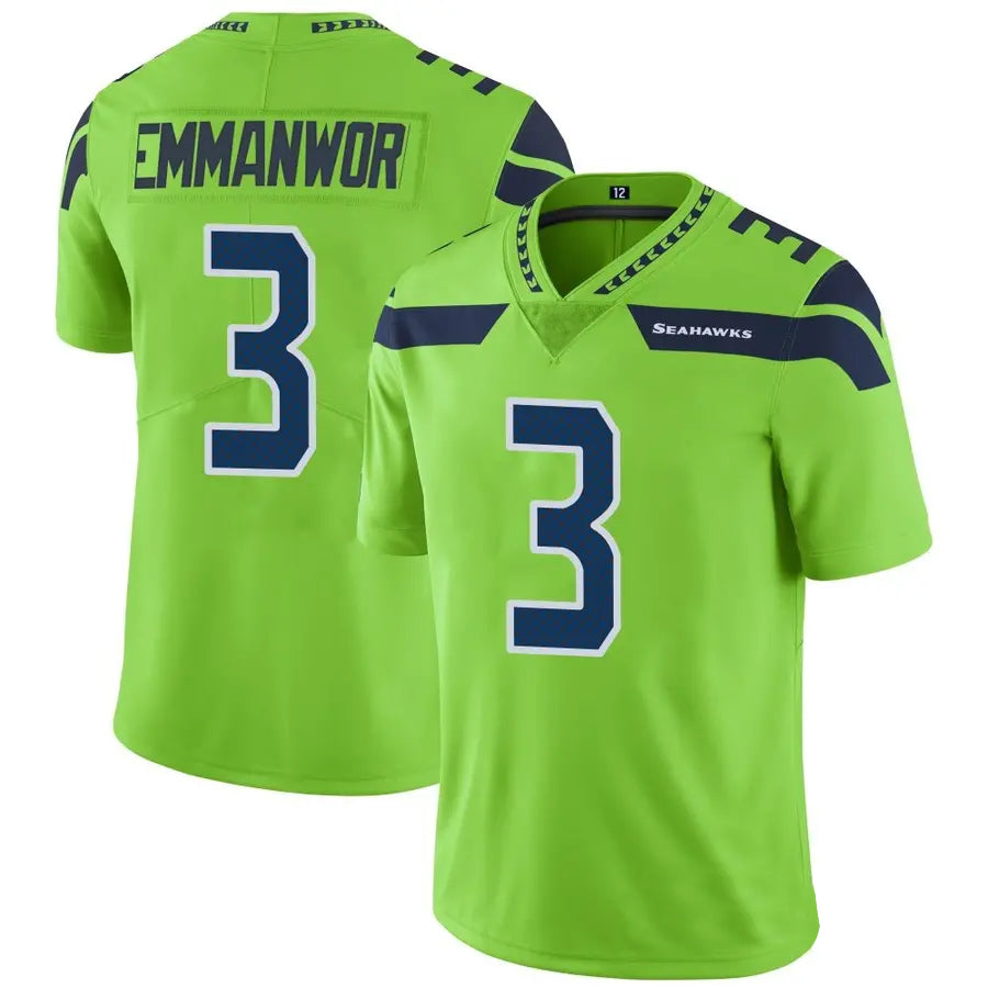 CAdoa S.Seahawks #3 Nick Emmanwori Player Green Vapor Limited Football Jerseys