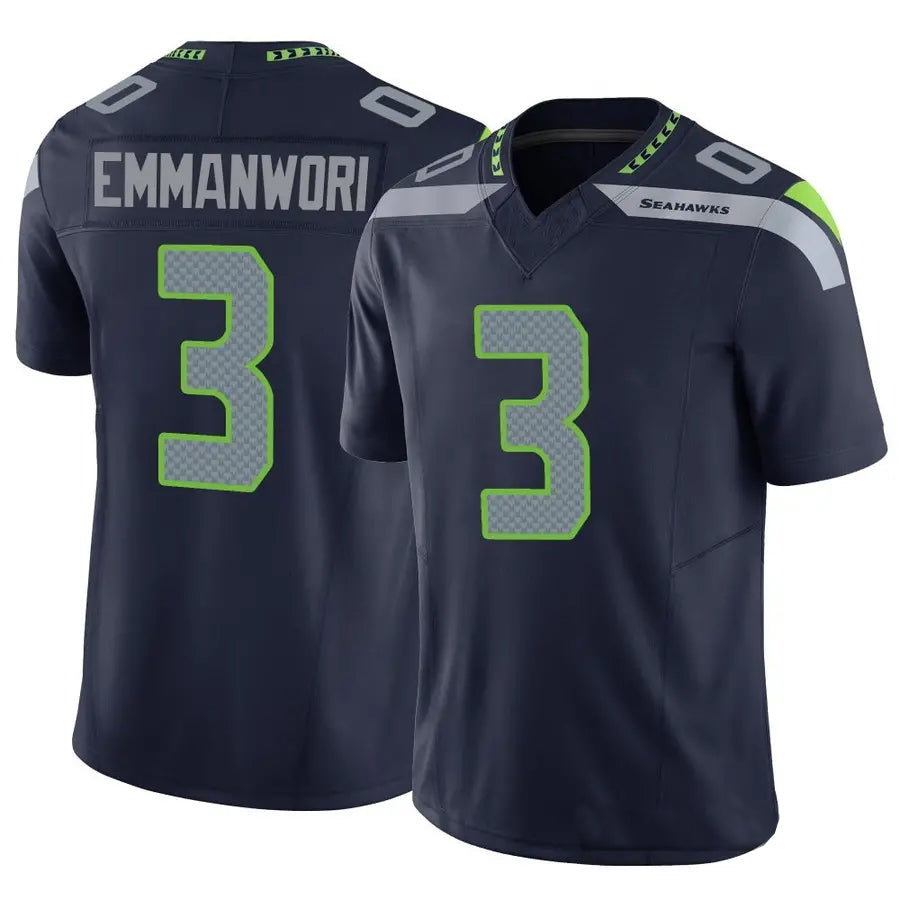 CAdoa S.Seahawks #3 Nick Emmanwori Player Navy Vapor F.U.S.E. Limited Football Jerseys