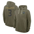 CAdoa S.Seahawks #3 Nick Emmanwori Player Olive Salute to Service Pullover Hoodies Limited Stitched Jerseys