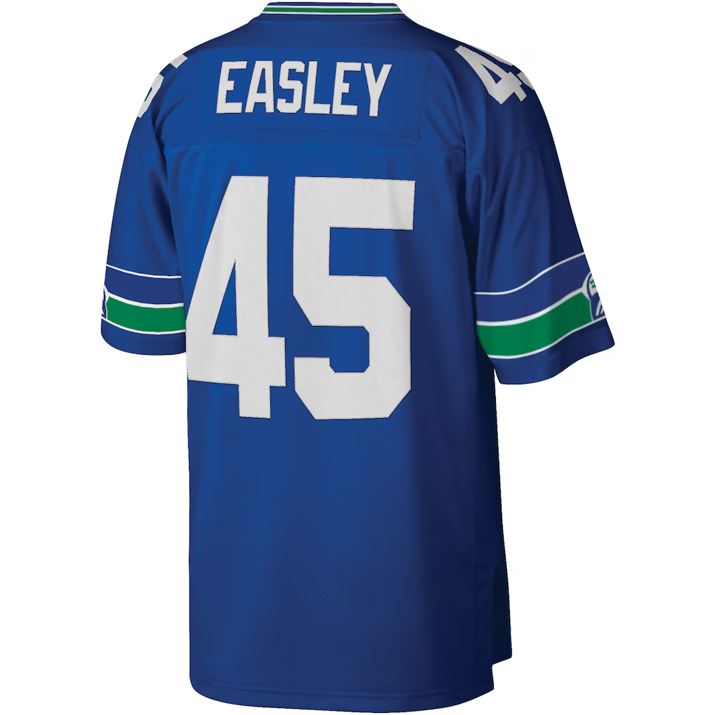 CAdoa S.Seahawks #45 Kenny Easley Mitchell & Ness Royal Legacy Replica Jersey