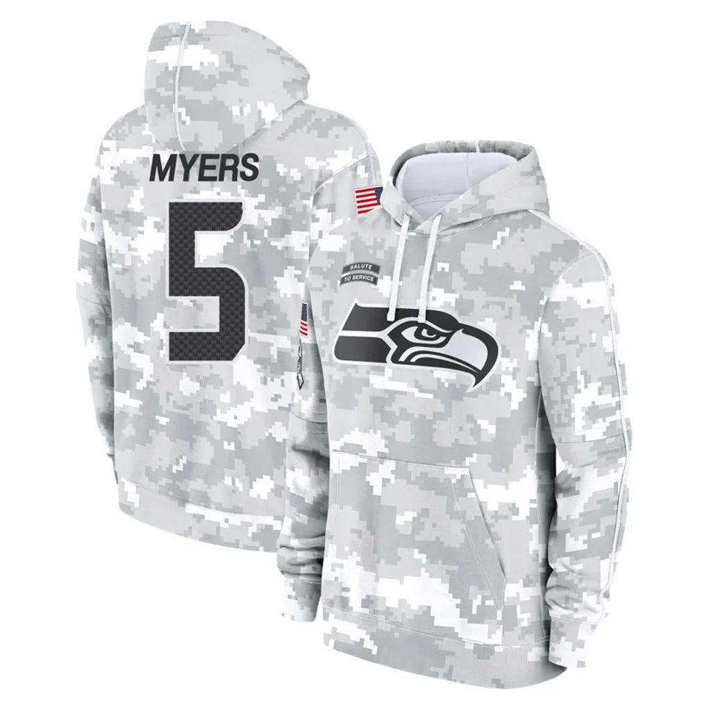 CAdoa S.Seahawks #5 Jason Myers Player Arctic Camo Limited Salute to Service Pullover Hoodies Game Stitched Jerseys